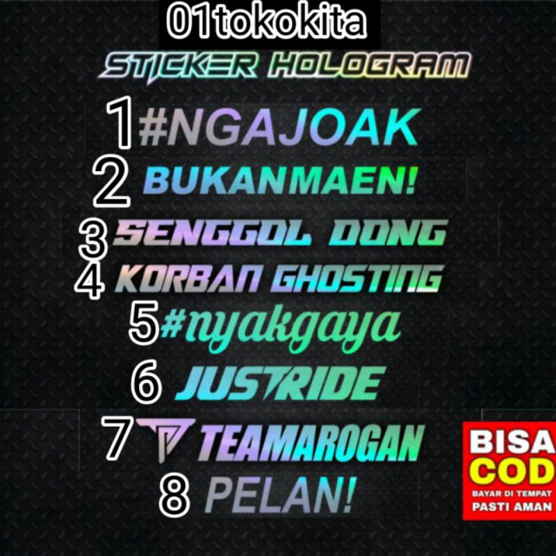 

sticker cutting hologram stiker cuting #motor helm mobil visor helmet ngajoak bukanmaen senggol dong korbanghsoting termurah grosir