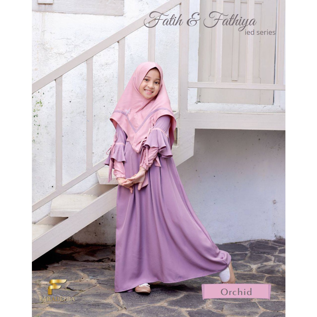 Gamis Kids Fathiya Set Khimar By Faradeeba.id