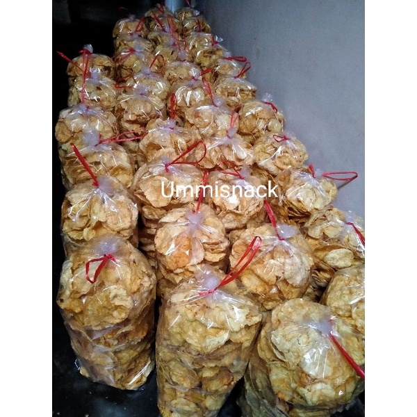 Emping melinjo Manis 1 KG 100% gula asli. emping besar