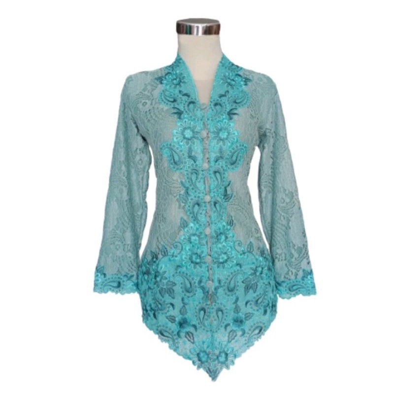 Kebaya Bordir Brokat Furing Warna Biru Muda 838