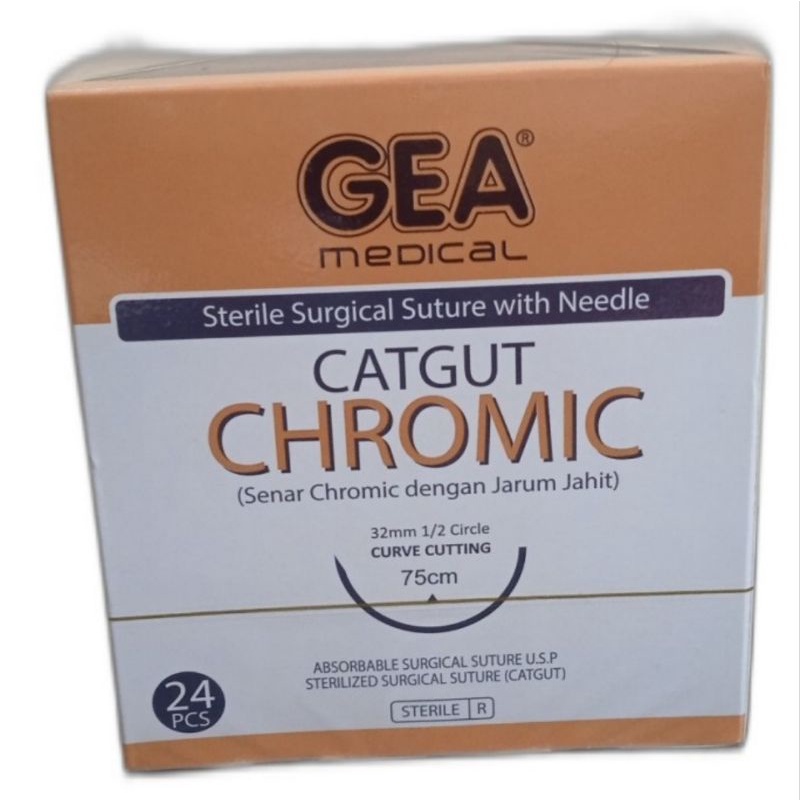 Catgut Chromic 2/0 + Jarum - Catgut Chromic 3/0 + Jarum