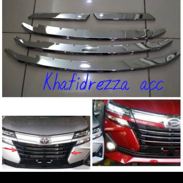 Garnish Cover List Grill Bumper Depan Avanza Xenia 2019