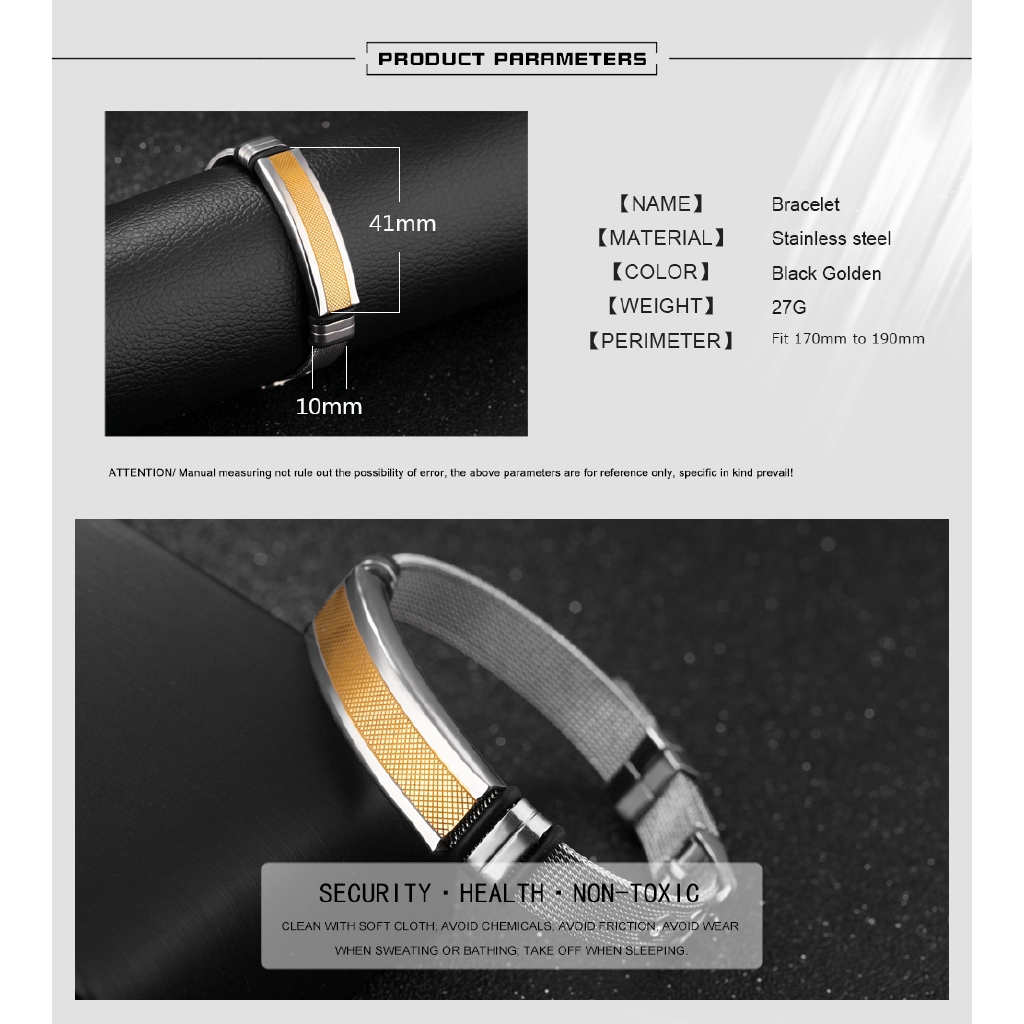 OLEVS Aksesoris Gelang Titanium Pria Disesuaikan Dengan Kotak Ready Stock Fashion Gaya Korea-4