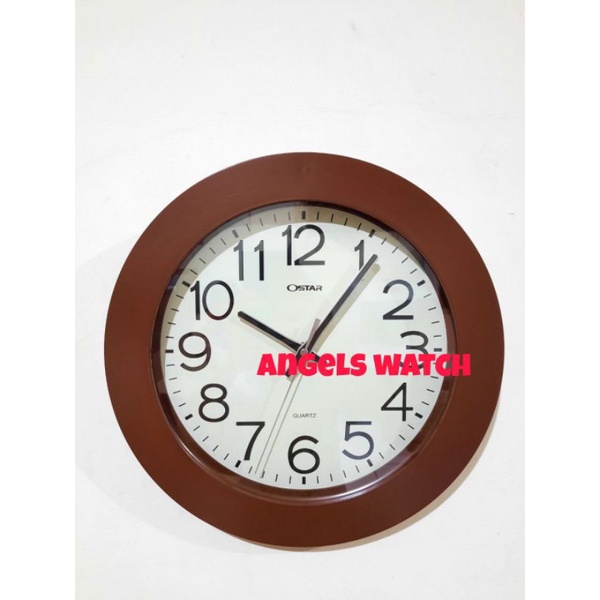 angelswatch jam dinding kayu ostar quiet sweep movement senyap jam dinding model kayu original