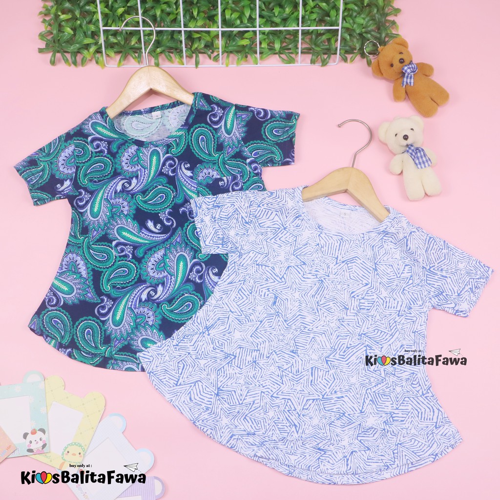 Kaos Moonella uk. 1-5 Tahun / Baju Anak Perempuan Bahan Kaos Cewek Lengan Pendek Murah Import Tshirt