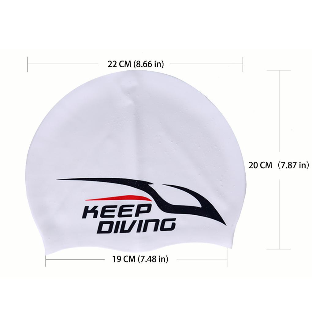 Keep Diving Topi Renang Silikon Elastis Nyaman Anti Air Portable Lipat Kolam Renang Topi Penutup Kepala Warna Solid