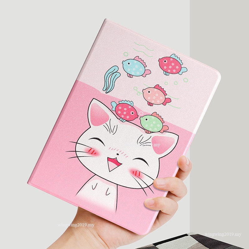 Soft Case Pelindung Magnetik Bahan Silikon Motif Kartun Untuk iPad 9th Generation 2021 2019 10.2 Inch Pro10.5 2018 Air2 Mini34