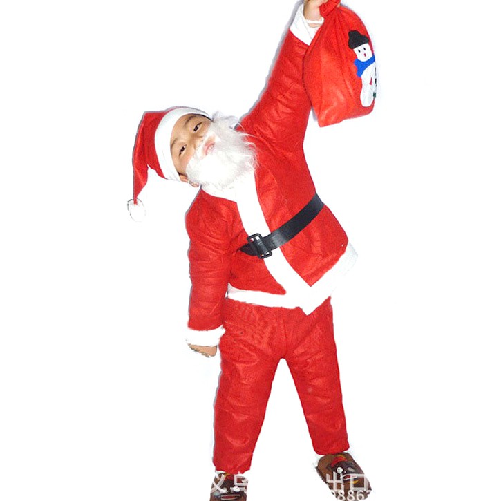 CSK full set kostum santa claus flanel costume natal anak christmas oldman cosplay xmass