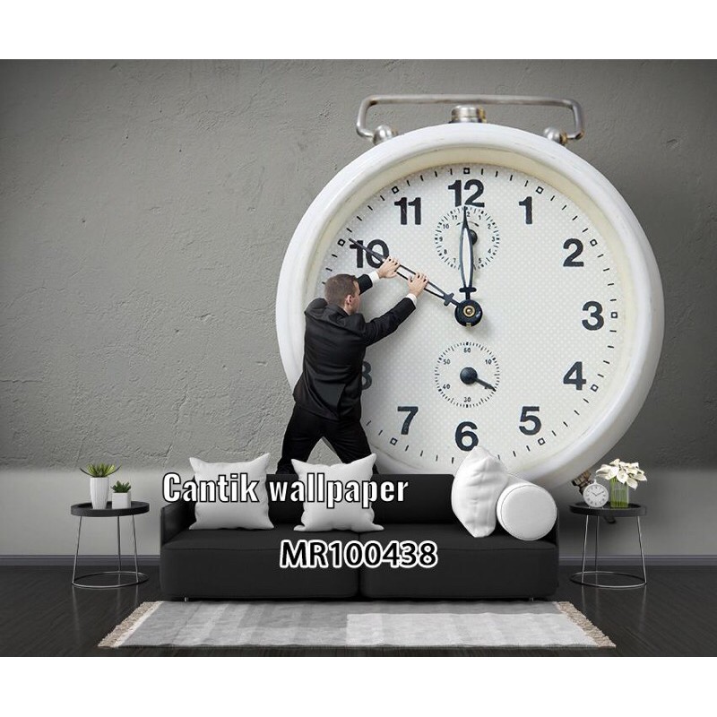 Photowall Mural 3d Dinding Wallpaper Mural Motif Jam Dinding