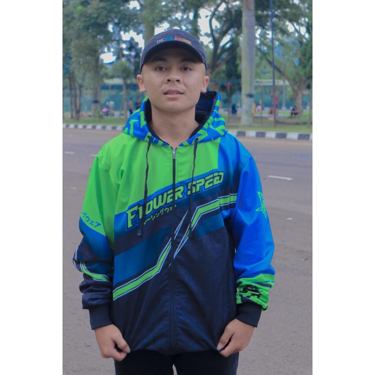 Jaket Racing FLOWER SPEED/Jaket Racing Nascar Varsity/Jaket Racing Jalanan Sweater Pria Racing Terba