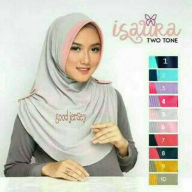 Jilbab Instant Isaura Two Tone