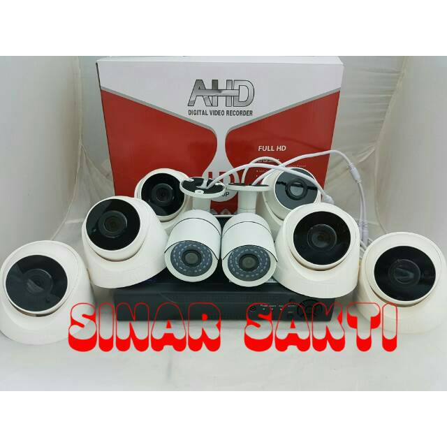 PAKET CAMERA CCTV 8 CHANNEL 4MP FULL HD EXMOR SONY HARDISK 1TB ( LENGKAP TGGL PASANG )