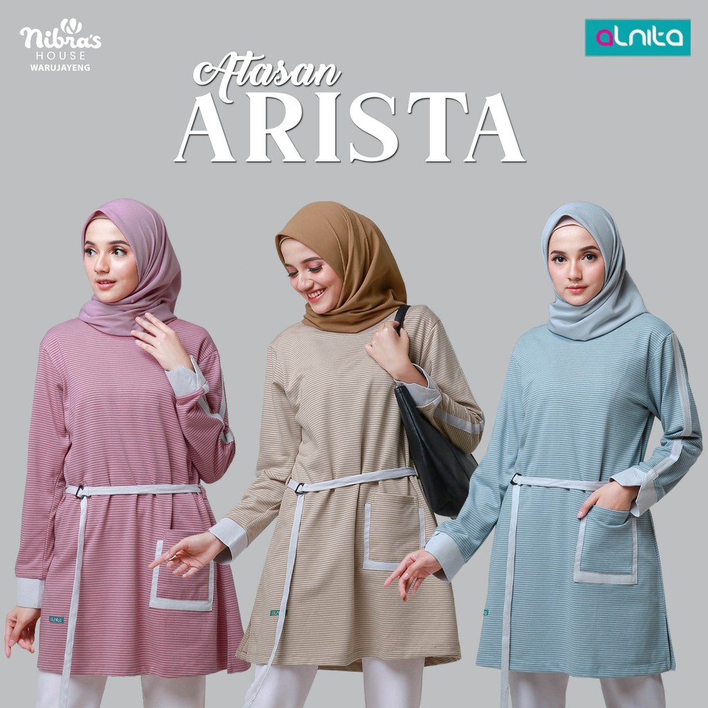 Atasan Casual Alnita Arista Tunik Baby Terry