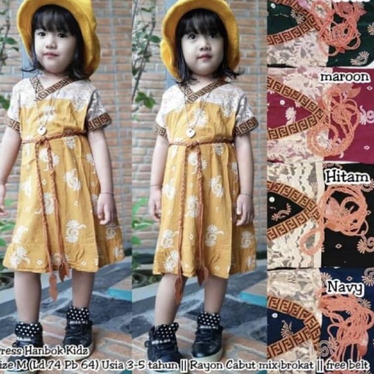 "BHR.01Jn22υ" BAJU ANAK DASTER ARAB RENDA BURKAT USIA 2-4 TAHUN