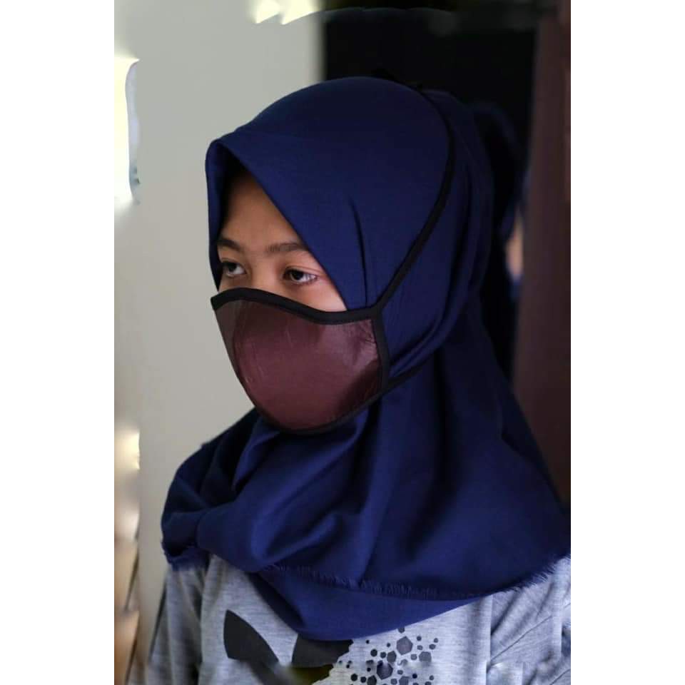 MASKER TALI MUSLIMAH / MASKET TALI HIJAB ( DAPAT DICUCI &amp; DIPAKAI BERULANG KALI )