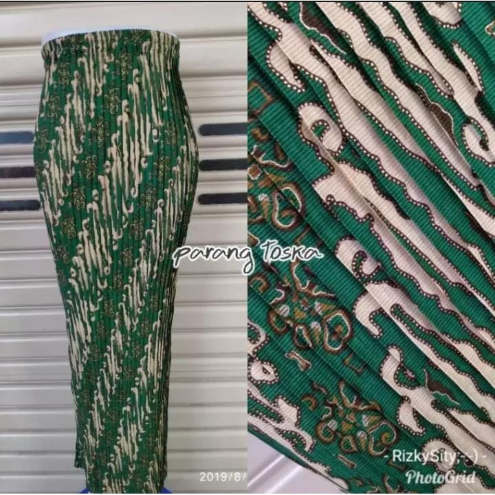 Rok Plisket Bawahan Kebaya Motif Truntum Dan Motif Lain