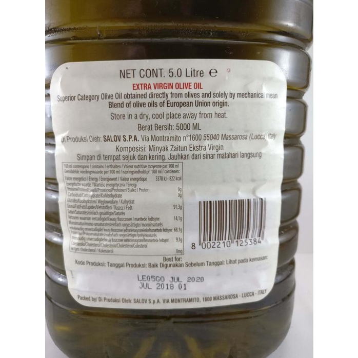 

EXTRA VIRGIN OLIVE OIL / MINYAK ZAITUN MURNI 5 LTR ANTICA TRADIZIONE