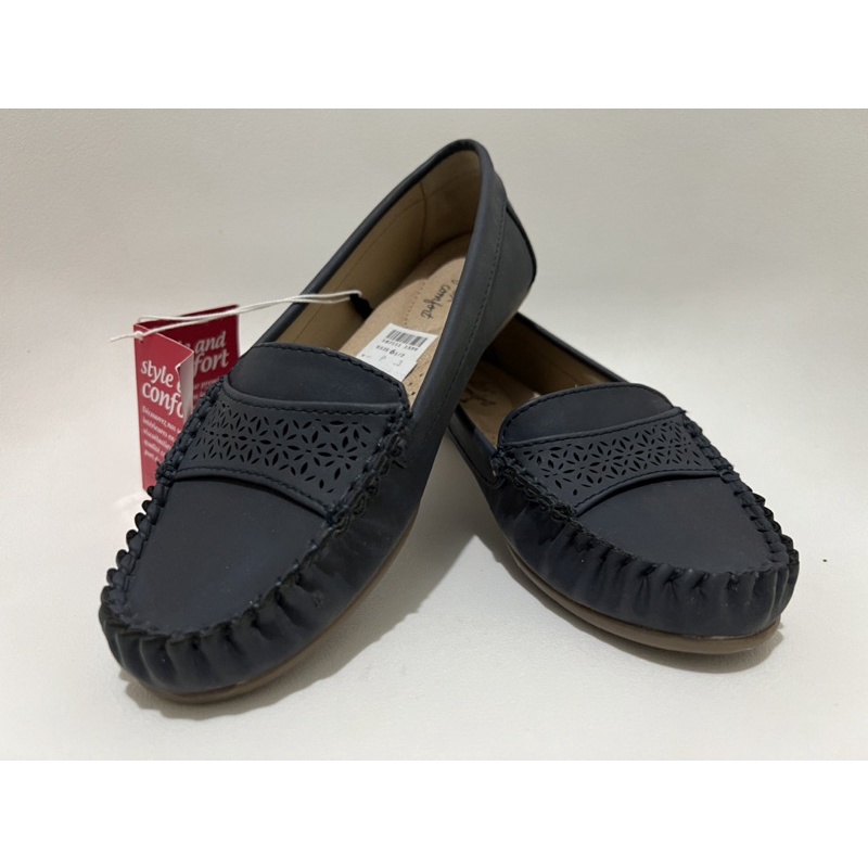 Dexflex comfort by Payless/Flat shoes perempuan navy/Sepatu kerja biru dongker