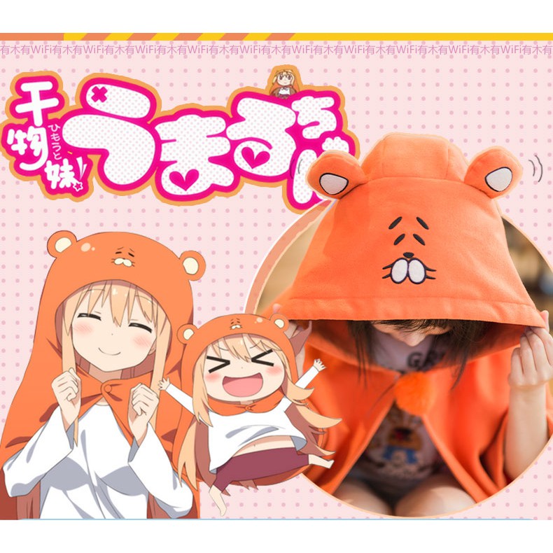 Himouto! Umaru Chan Cape Jubah Hoodie Cosplay Anime Kawaii