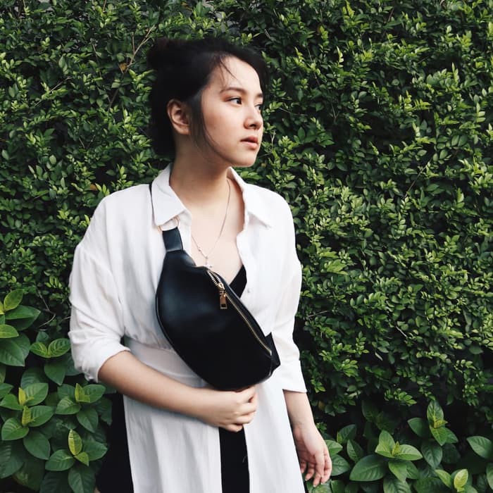 552HN New Promo Zara Bumbag Croco M1M8 Murah Kasual Scrub Kulit Flap Tas Pinggang Wanita Fanny P