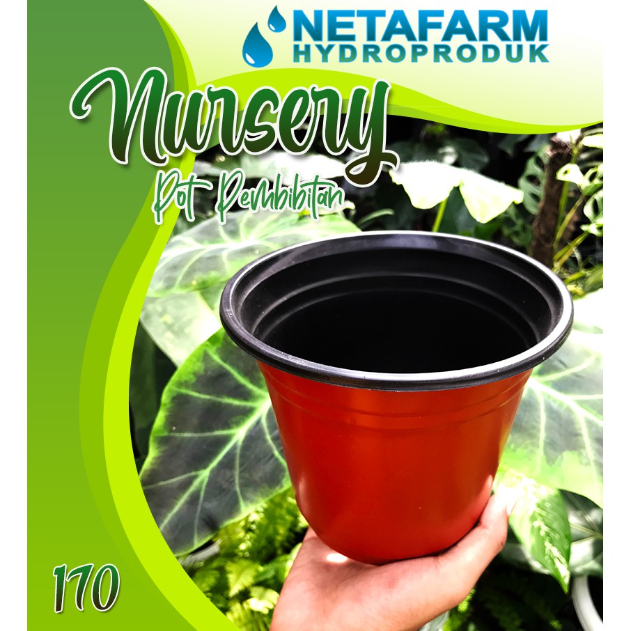 POT NURSERY ELASTIS Pembibitan Tanaman Coklat Hitam no 170 - 1pcs