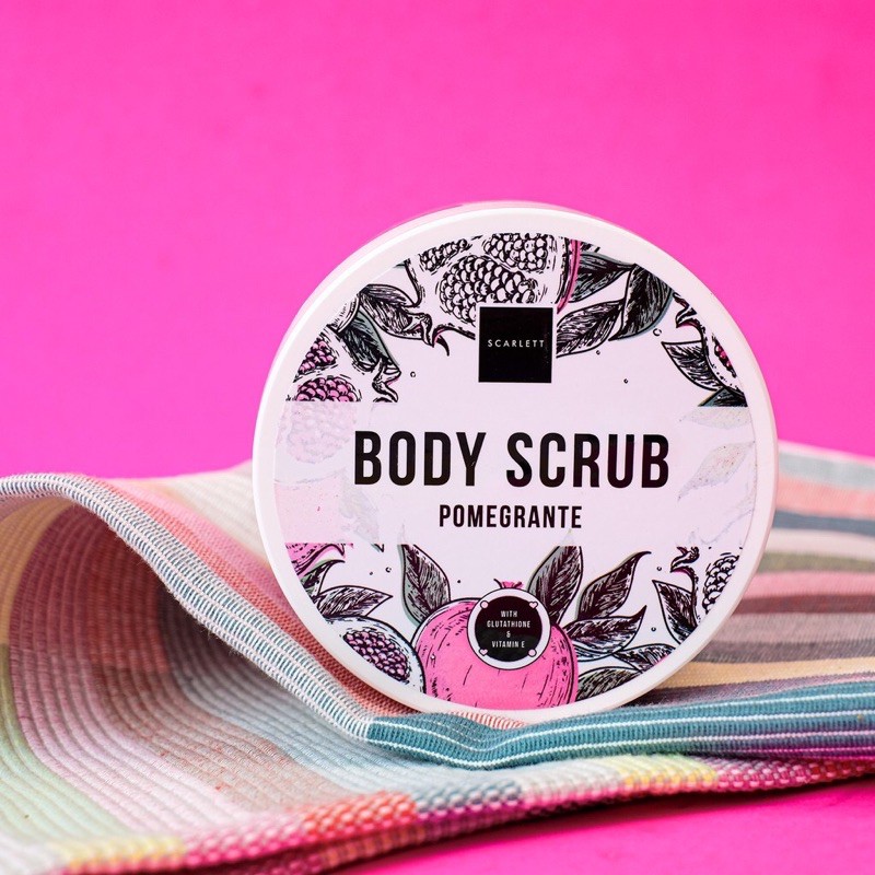 Scarlett Body Scrub Romansa Pomegranate Coffee Perawatan Kebersihan Kulit Tubuh By Myshopbdg22