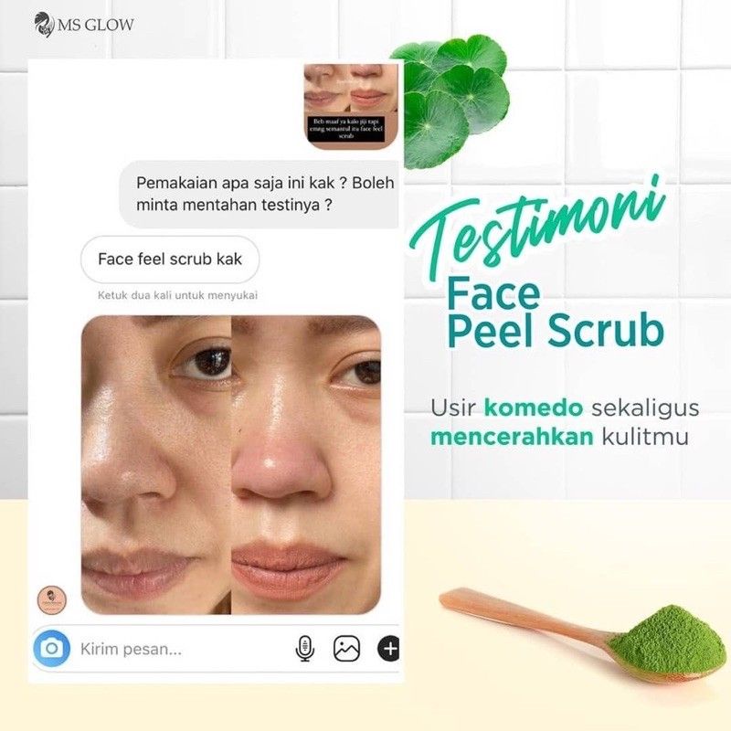 MS GLOW FACE PEEL SCRUB / SCRUB WAJAH / FACE SCRUB ORIGINAL PERAWATAN WAJAH BISA COD