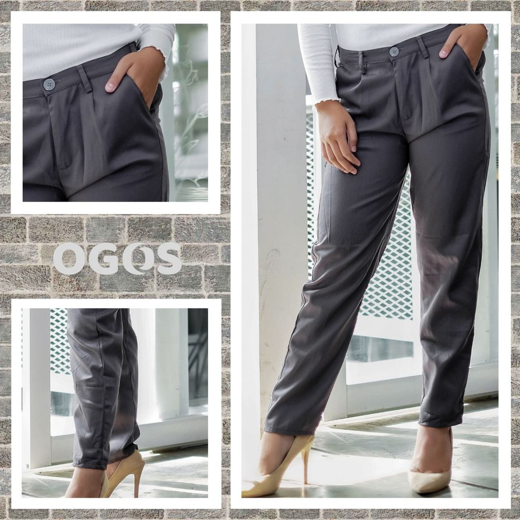 DARK GREY  BAGGY  PANTS  PREMIUM Shopee Indonesia