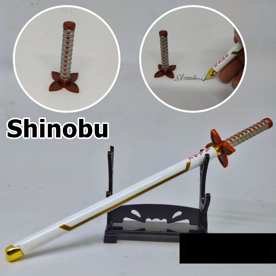 Sword pen Shinobu anime demon slayer Pulpen Pedang alat tulis Kimetsu no Yaiba keren Stainless Steel