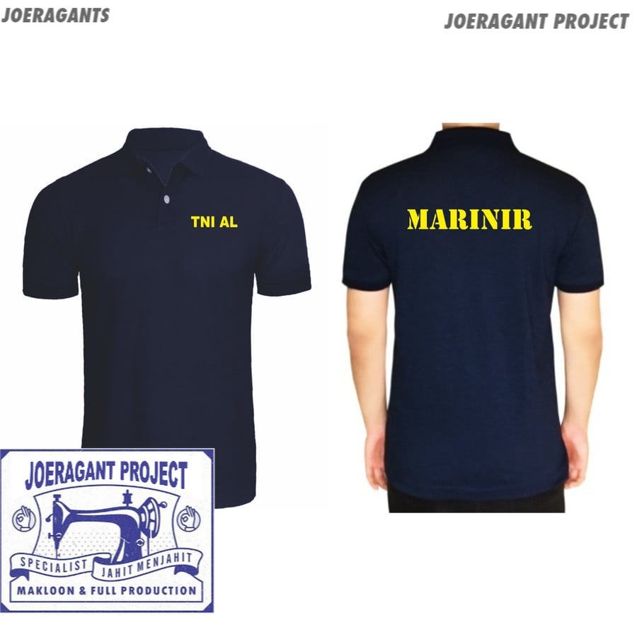 poloshirt tni al marinir / baju kerah marinir tni al