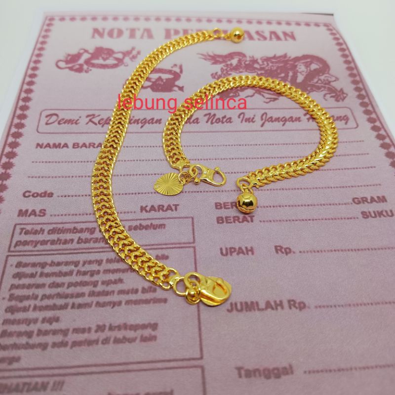 gelang tikar terbuat dari koin asli edisi 1991-1994 tidak mudah luntur