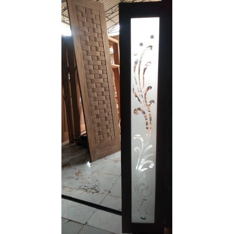 kusen pintu jendela kaca motif