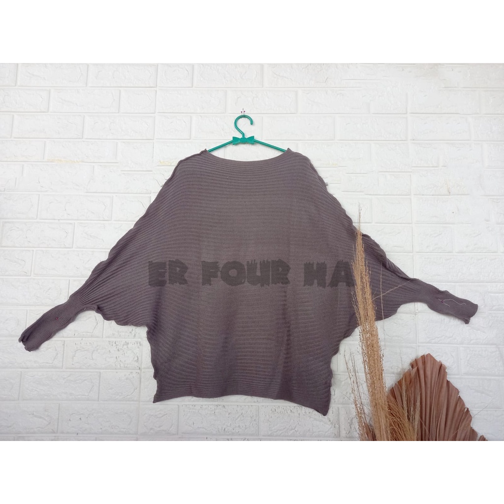 ANTA motip kriwil batwing | sweater oversize | blouse rajut | lasperal fashion wanita | pakaian wanita