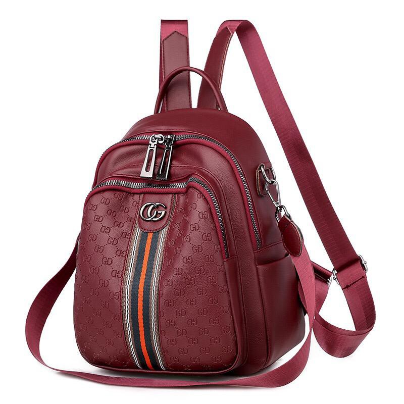 TAS GD CG MULTIFUNGSI GC EMBOSS GD OPHIDIA T 28 CM Ransel Wanita Bisa Selempang Import Murah Ransel 