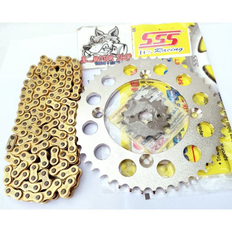 Gear Set Gearset Girset SSS 428 Kawasaki KLX 150 DTracker WR155 WR 155 CRF150 CRF 150 L Rantai Gold