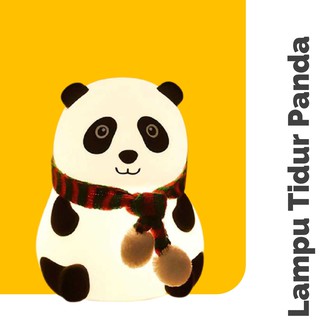 Lampu Tidur Gemoy Karakter Panda LED USB Silicone Rechargeable Lucu dan Unik Premium Silikon
