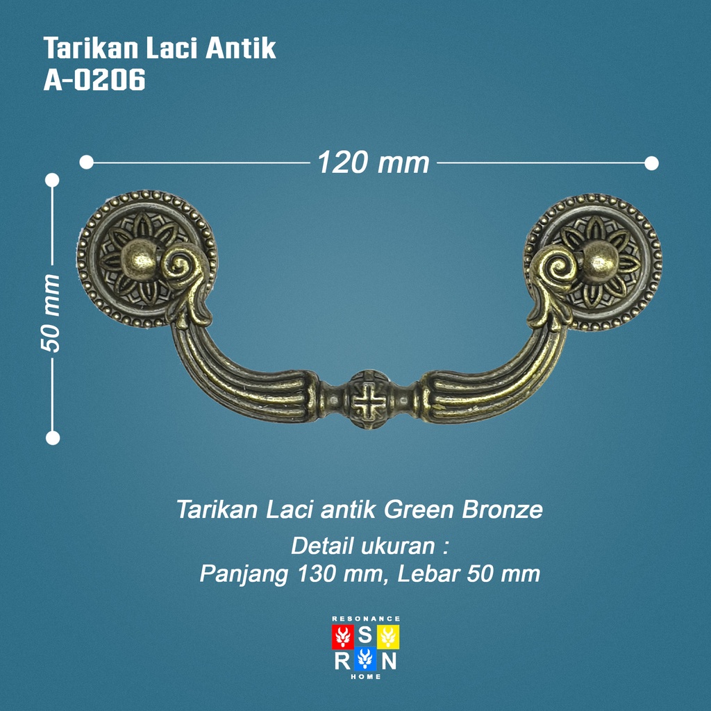 Tarikan Laci Antik Vintage A-0206 / Antique Drawer Handle Resonance Home