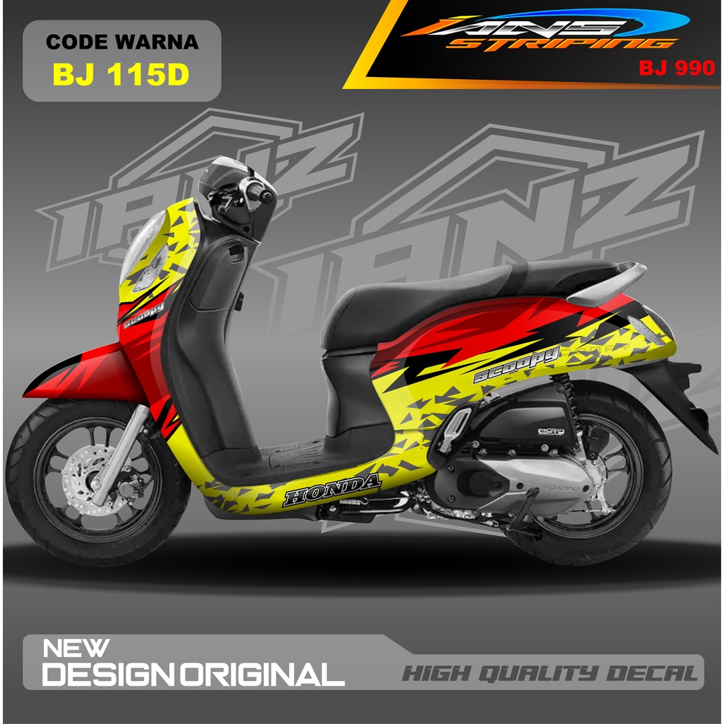 STIKER DECAL SCOOPY FULL BODY / STICKER VARIASI SCOOPY MODEL TERBARU / STICKER ALL SCOOPY