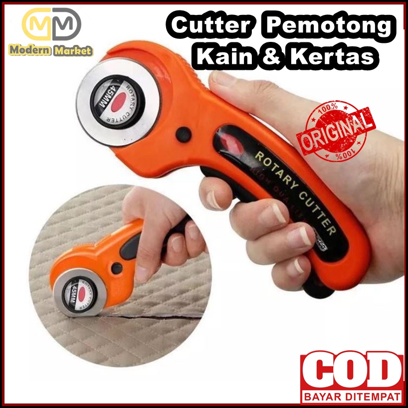 

ROTARY CUTTER KAIN ALAT POTONG KAIN/CUTTER PEMOTONG KAIN DAN KERTAS/CUTTER ROTARY ROLLER BLADE 45MM