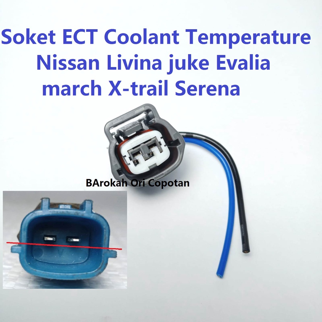 Soket ECT Coolant Temperature Nissan Livina juke Evalia march xtrail X-trail Serena QR20 Socket conn