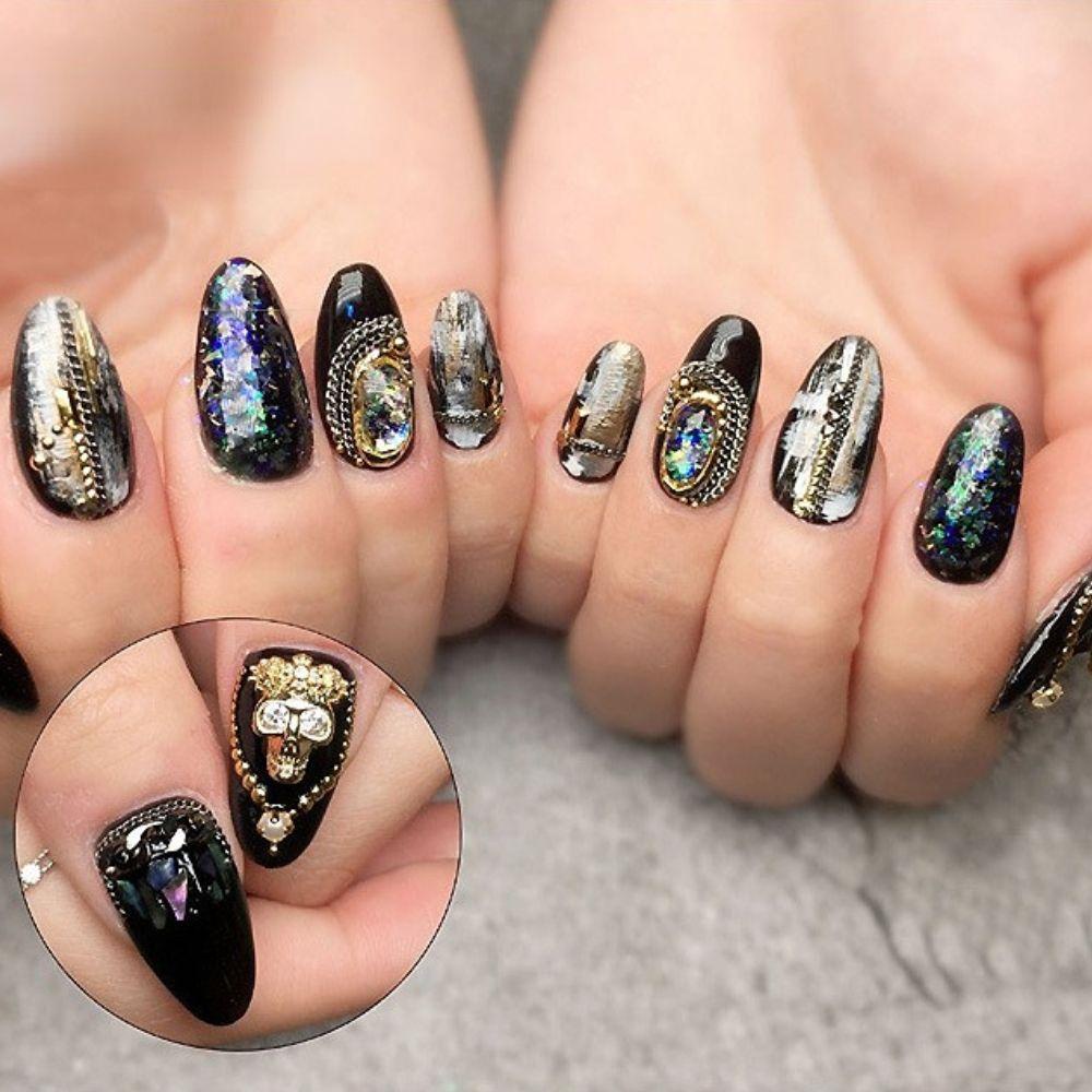 Agustina Nail Art Base Rantai 50cm Gadis Kuku Kecantikan Kuku Salon Hiasan Kuku Dekorasi Kuku