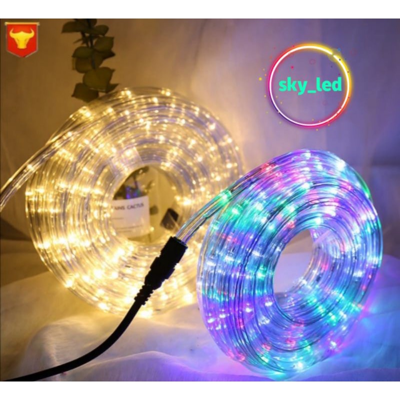 sky_led lampu led selang 10m bulat warna warni/ rope light /lampu dekorasi  10m  colorful