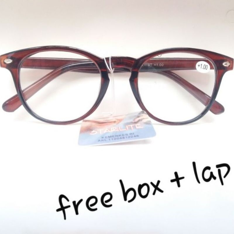 kacamata baca plus PROMOSI lensa cat eye uk +1.00/+3.00