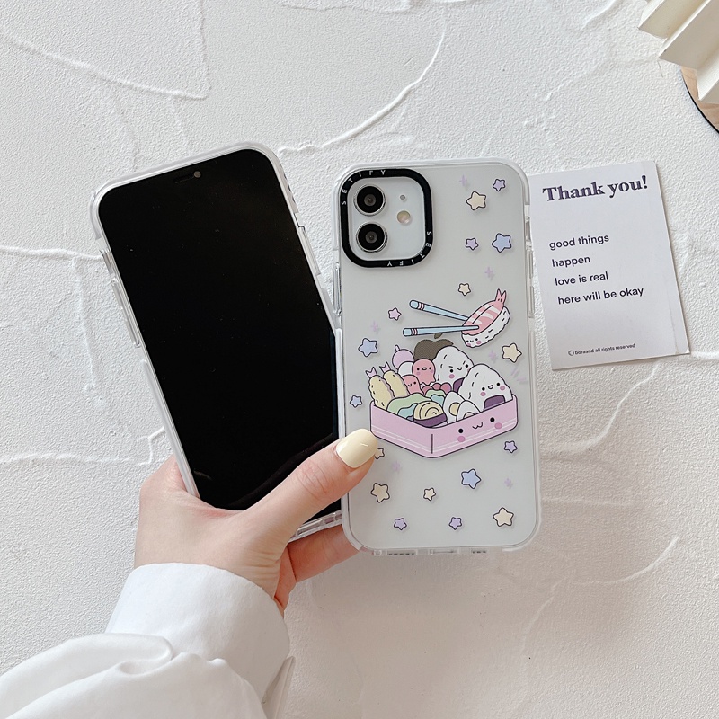 Casing Soft Case Motif Bento &amp; Juice Untuk iPhone 11 / 12 / 13 Promax / 7 / 8 + / X / XR / Xs Max