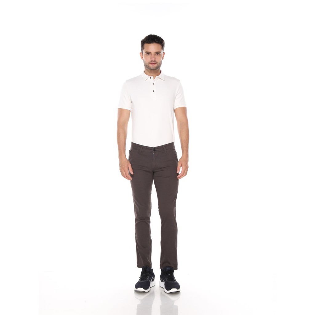 CELENA PANJANG PRIA HUBER CHINO / CHINOS GREY ABU ABU STRECHT PREMIUM