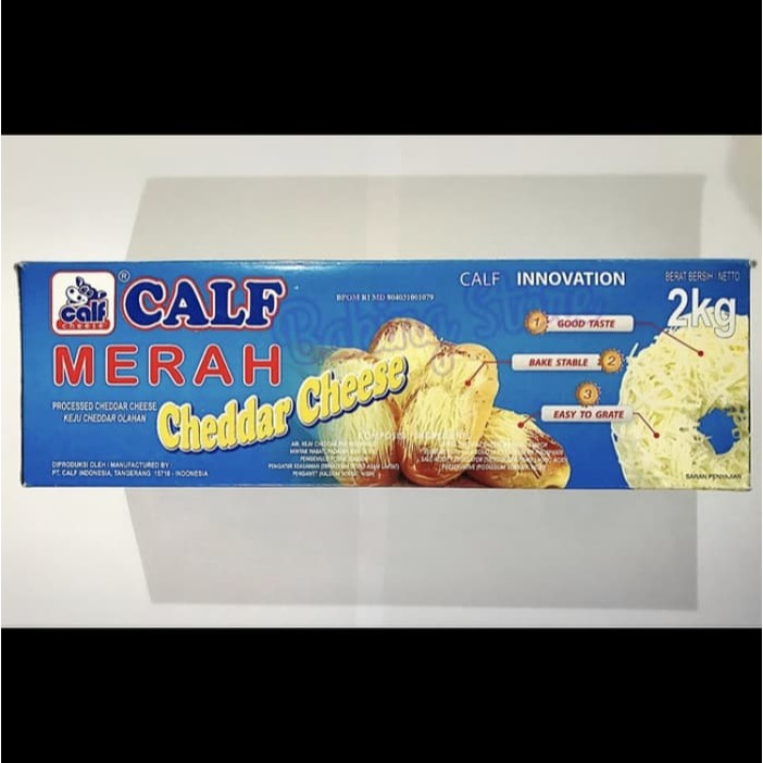 

Keju Cheddar Calf Merah 2kg