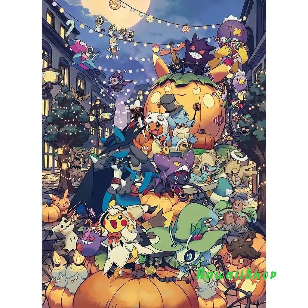 Puzzle Jigsaw 2000 pcs Uk.70 x 100cm Mainan jigsaw Puzzle - Pokemon Parade Finished