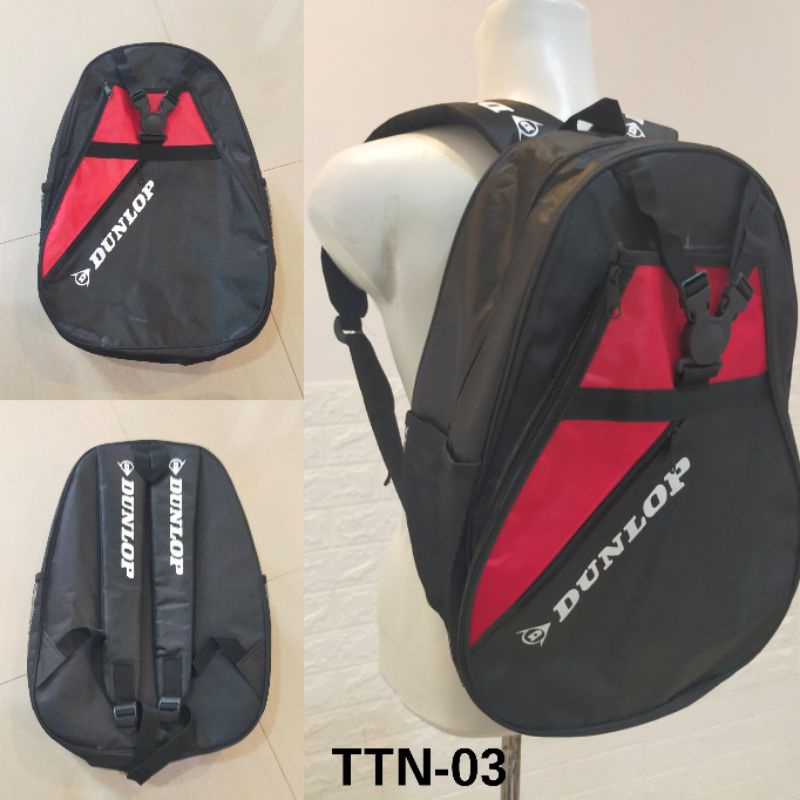 Tas tenis lapangan logo DUNLOP tas raket badminton topi arm sleeve