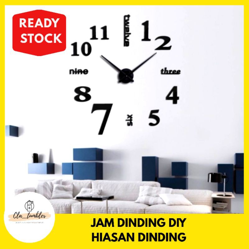 JAM DINDING BESAR DIY - JAM DINDING CUSTOM - JAM DINDING MOTIF ARAB - HIASAN DINDING MINIMALIS