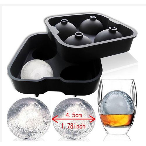 [Toserba_Emak] -  TEENRA Cetakan Es Batu Ice Ball Maker Silicone - TW-159 - Black